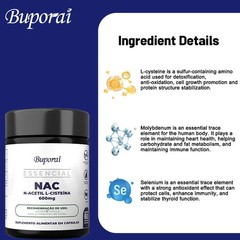 NAC 120pcs, Kidney and Liver Cleansing,Detoxification,Support Respiratory Health