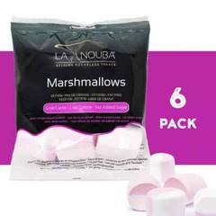 La Nouba Sugar-Free Marshmallows – 6 Bags – 2.7 Oz. – Low Calorie, Low Carb, Fat