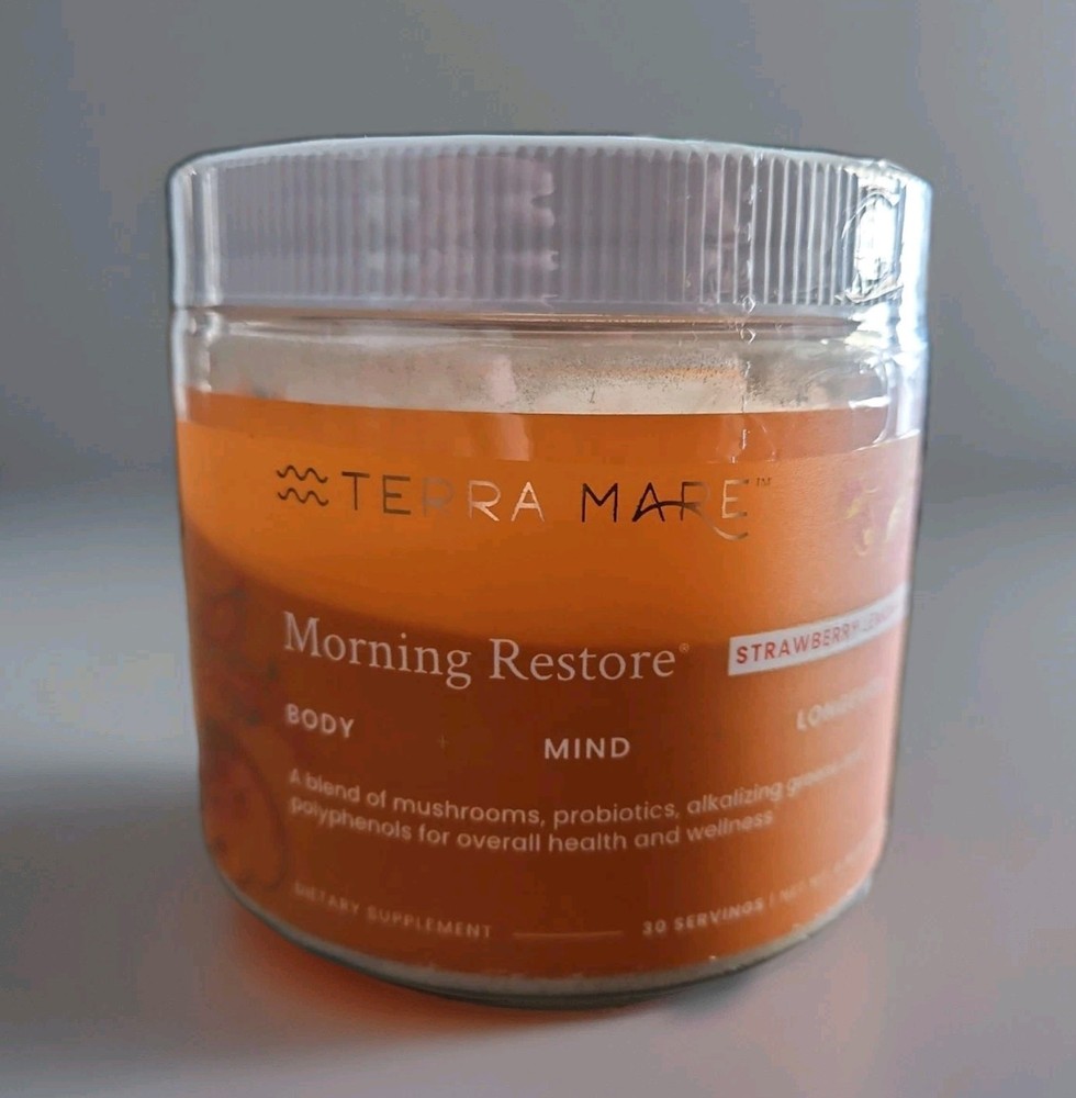 NIP Terra Mare Morning Restore Strawberry Lemonade Powder Drink 30 Servings