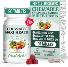 Chewable Multivitamin for Kids, Teens and Adults – Cherry Chewable Vitamins for