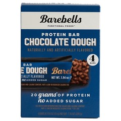 Barebells Protein Bars with 20g High Protein,1.9oz Bars,Chocolate Dough 4 Count