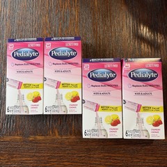 4 Pack – Pedialyte Electrolyte Powder Strawberry Lemonade Hydration – 24 Packs