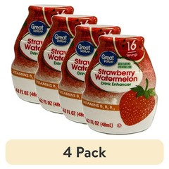 Liquid Drink Enhancer Drops Sugar Free Strawberry Watermelon Flavor 1.62 fl oz 4