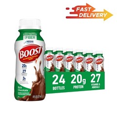 BOOST High Protein Nutritional Drink, Rich Chocolate, 20g Protein, 24 – 8 fl oz