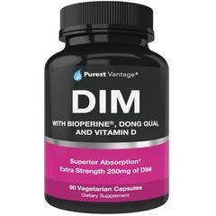 Purest vantage Pure DIM Supplement 250mg 90 Count (Pack of 1)