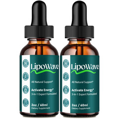 Lipowave Drops, Official LipoWave Drops with All Natural Ingredients (2 Pack)