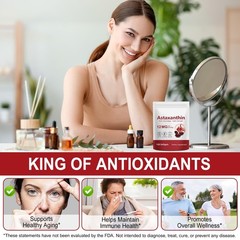 Astaxanthin Antioxidant Supplements for Eye, Joint & Skin Health – 120 Capsules