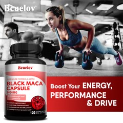 Maca Root 2800mg – 120 Capsules – High Strength Black Maca Extract Capsules