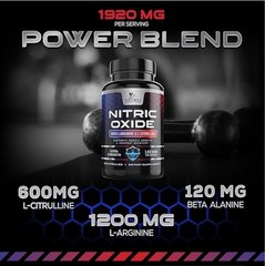 Nitric Oxide Booster 3000mg L-Arginine 3X Extra Strength Capsules