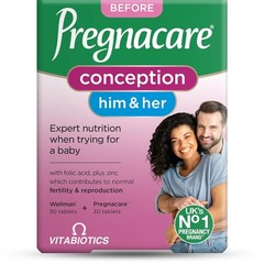 Pregnacare Conception Vitamins for Men and Women 1 Count Pack of 60 Tablets