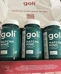 Goli Matcha Mind Cognitive Support Gummies 3 Pk 60 Count Ea 12/27