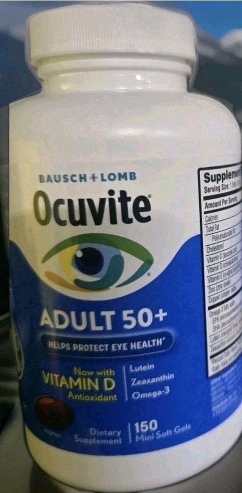 Bausch + Lomb Ocuvite Adult 50+ Eye Vitamin & Mineral 150 Softgels