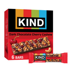 KIND Gluten Free Dark Chocolate Cherry Cashew Snack Bars, 1.4 oz, 6 Count Box
