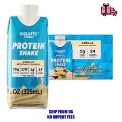 Equate Protein Shake, Vanilla, 11 fl oz, 12 Count