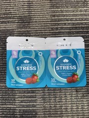 OLLY Goodbye Stress Gummies Travel Size 10 Ct Berry Verbena Exp 11/26 Lot Of 2