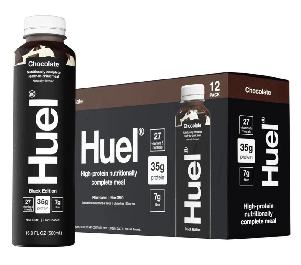 Meal Replacement Shake High Protein Drink Chocolate Shake 16.9 oz 12 Pack Huel