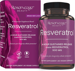 Beauty, Resveratrol 500 Mg, Antioxidant Supplement for Heart and Cellular Health