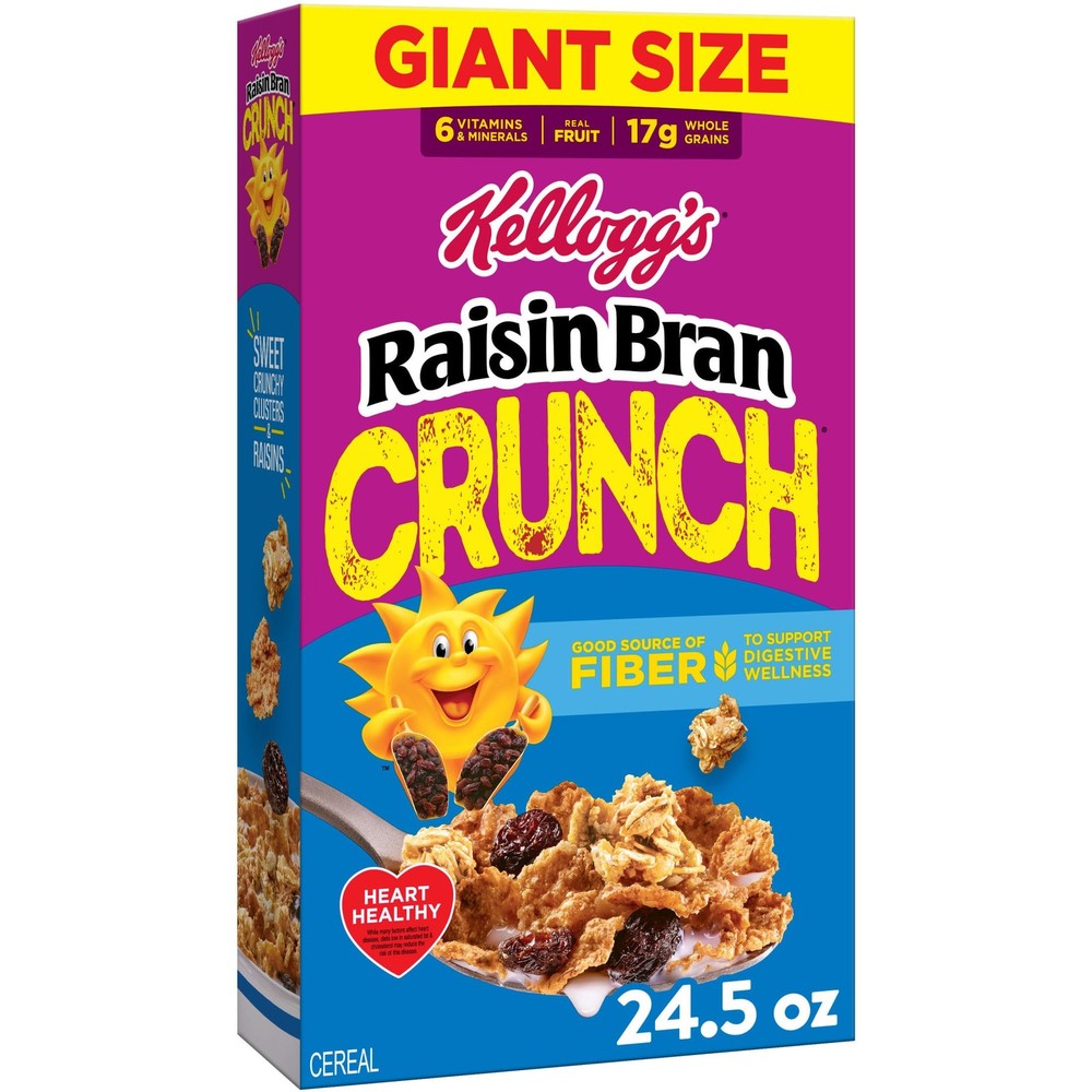 Kellogg’s Raisin Bran Crunch Breakfast Cereal, Good 24.5 Ounce (Pack of 1)