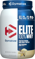 Dymatize Elite 100% Whey Gourmet Vanilla Protein Powder 32 oz