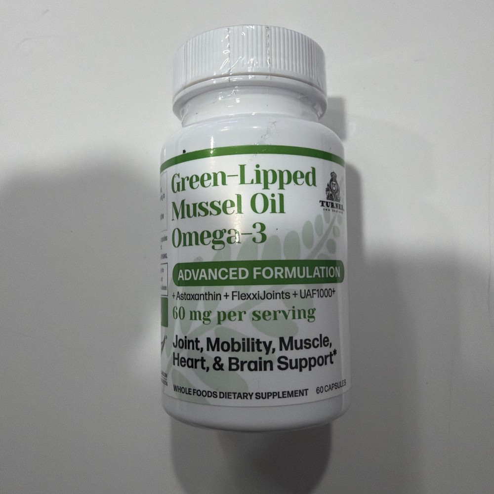 Turner New Zealand Green-Lipped Mussel Oil Omega-3 Joint Support 60 Caps