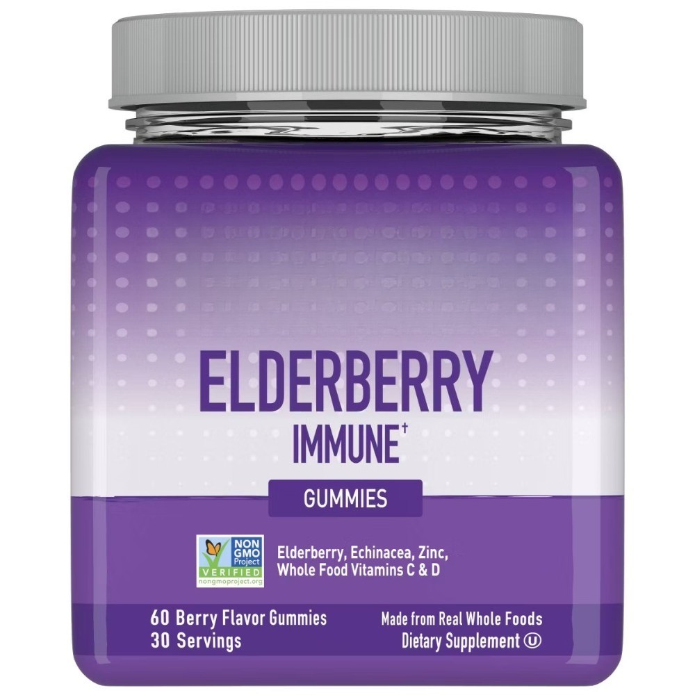 Formulated Adult Elderberry Gummies – 60ct: Certified Gluten-Free, Non-GMO