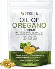 Resilia Softgels with Black Seed Oil 6000mg – Organic 60 Count (Pack of 1)