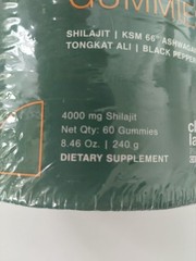 ROOT LABS Alpha Gummies Dietary Supplement 8.46 Oz./240g 4000mg Shilajit