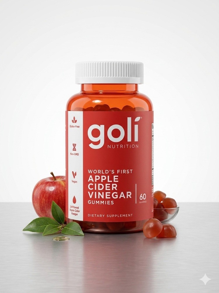 Goli Nutrition World’s First Apple Cider Vinegar Gummies 60 Count, 60 Count