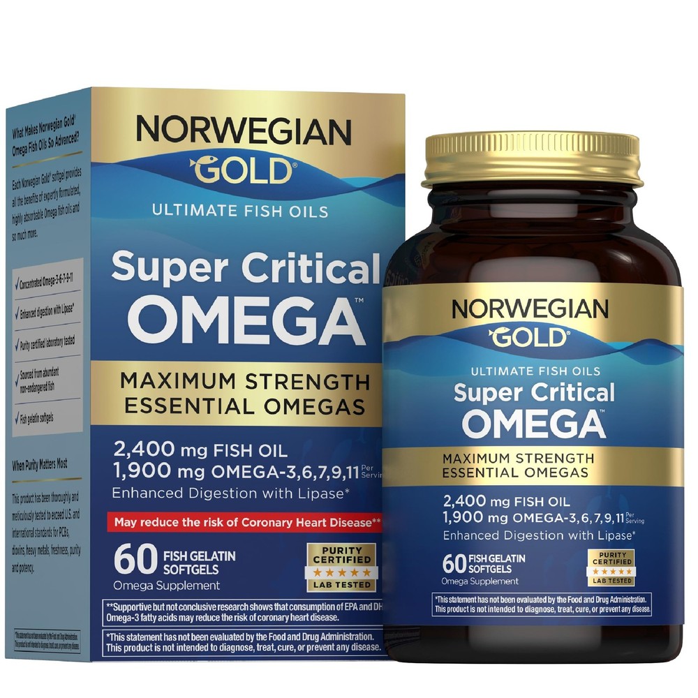 Renew Life Norwegian Gold Adult Fish Oil – Omega Fish Oil – –
