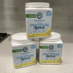 3x SunWarrior Clear Protein Refresh – Pineapple Coconut (30 Servings) Refreshing