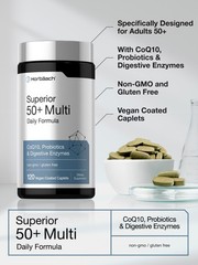 Multivitamin for Men and Women Over 50 | 120 Vegan Caplets | by Horbäach