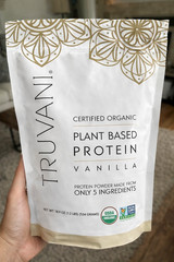 Truvani Vegan Plant Based Pea Protein Powder | Organic | Vanilla | 20 Servings |