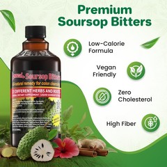 Amenazel Organic Soursop Bitters, 16 fl oz 16 Ounce (Pack of 1), Clear