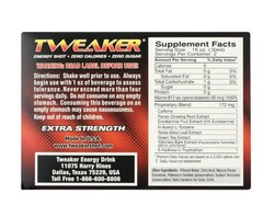 Tweaker Energy Shot, Mango Peach, Extra Strength, 2 fl oz, 12 Count.