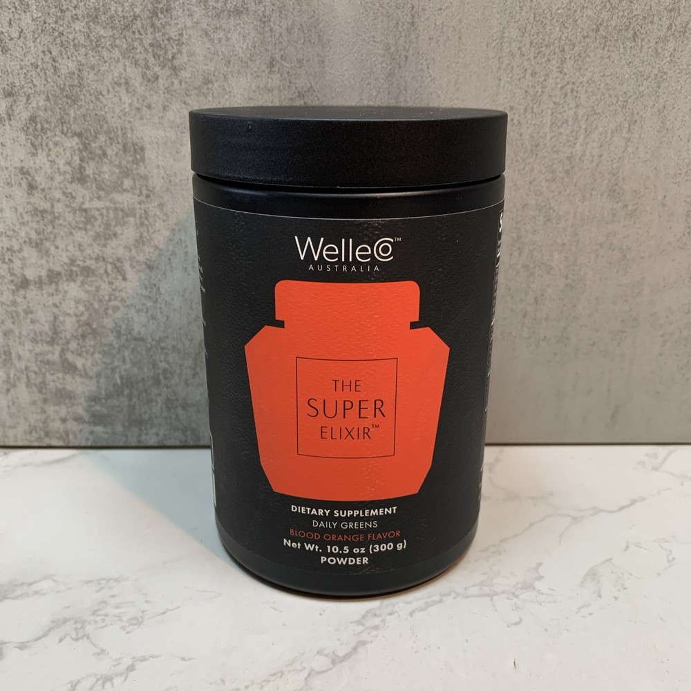 WelleCo The Super Elixir Daily Greens Dietary Supplement Blood Orange 300g -2027