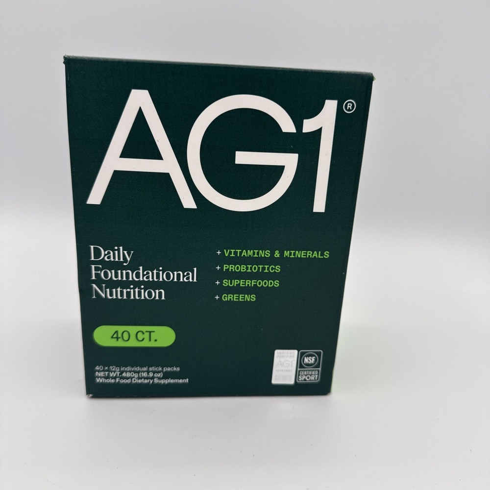 AG1 Greens 40 CT Daily Foundational Nutrition Packet Sealed Box *EXP 02/26*