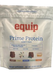 💪Equip Prime Protein Variety Pack Grass-Fed Beef Isolate Powder 5 Packets 4.5oz