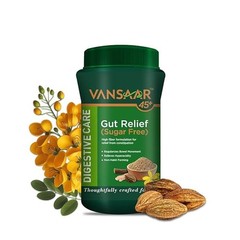 Vansaar 45+ Isabgol Gut Relief Sugar Free 100g | Psyllium Husk & Ayurvedic Herbs