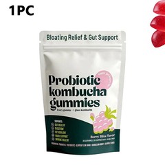 3X Probiotic Kombucha Gummy – Prebiotics,Probiotics,Postbiotics,Fiber Supplement