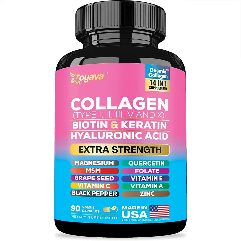 Collagen Pills Hair, Skin & Nail Health 64,000 MCG Biotin 90 Caps
