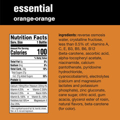 essential electrolyte enhanced water w/vitamins, orange-orange drinks, 20 fl oz,