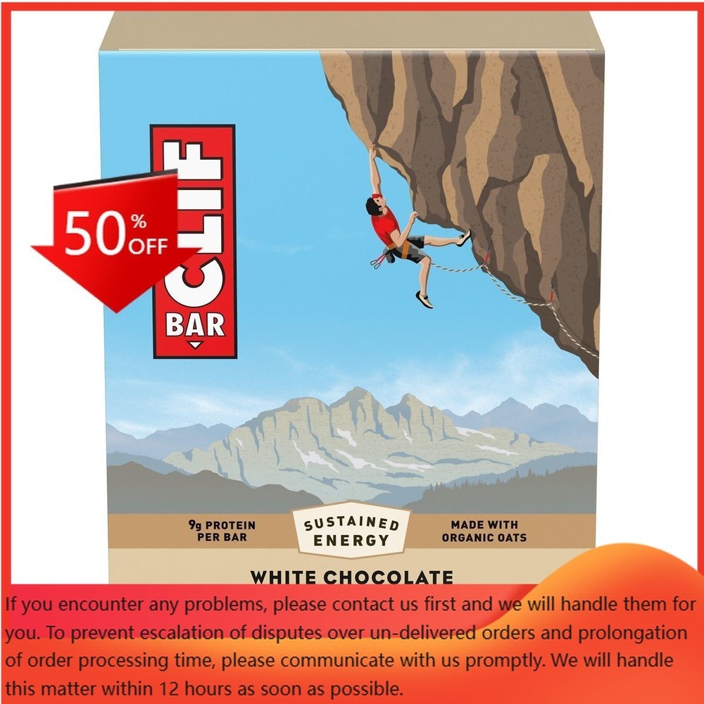 CLIF Bar White Chocolate Macadamia Nut Granola Oats – 9g Protein – 24oz/10ct