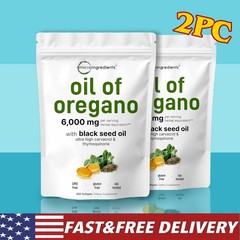 2 Oil 1 in of Oregano & Black Seed Softgels Count with Carvacrol,Immune Supports