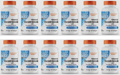 12X Doctor’s Best, Vitamin E Tocotrienols, 12 PACK, 60 Softgels, EXP 11/2026
