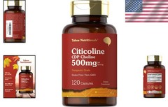 Citicoline Supplement | 500mg | 120 Capsules | CDP Choline | Therapeutic Grad…