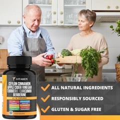 Ceylon Cinnamon Capsules 3000mg Turmeric 3000mg Apple Cider Vinegar 3000 mg Gins