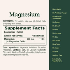 Nature’s Bounty Magnesium Supplements 500 Mg 200 Count (Pack of 1)