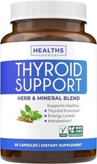 Thyroid Support with Iodine (Non-GMO) Improve Your Energy & Mood Metabolism 60ct
