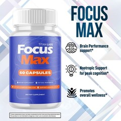 (2 Pack) Focus Max Pill Nootropic Natural Brain Supplement FocusMax 120 Capsules