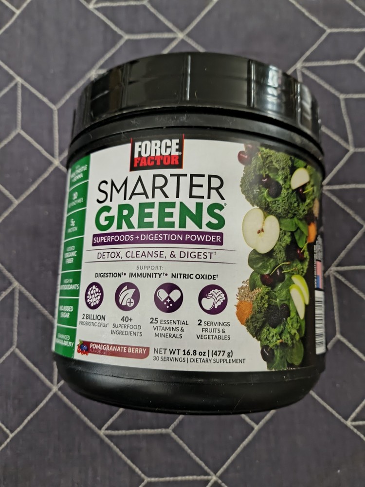 Smarter Greens®, Superfoods Digestion Powder Pomegranate Berry 16.8oz Bb 7/31/26